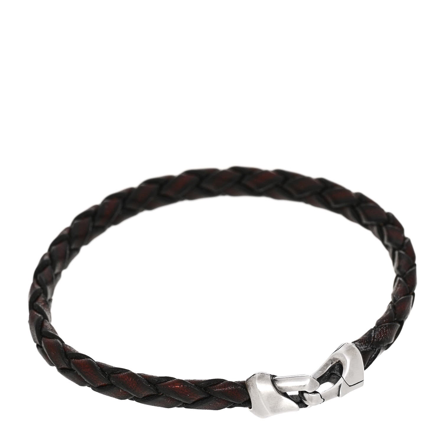 David Yurman Sterling Silver Leather Armory Bracelet Brown 1 of 3