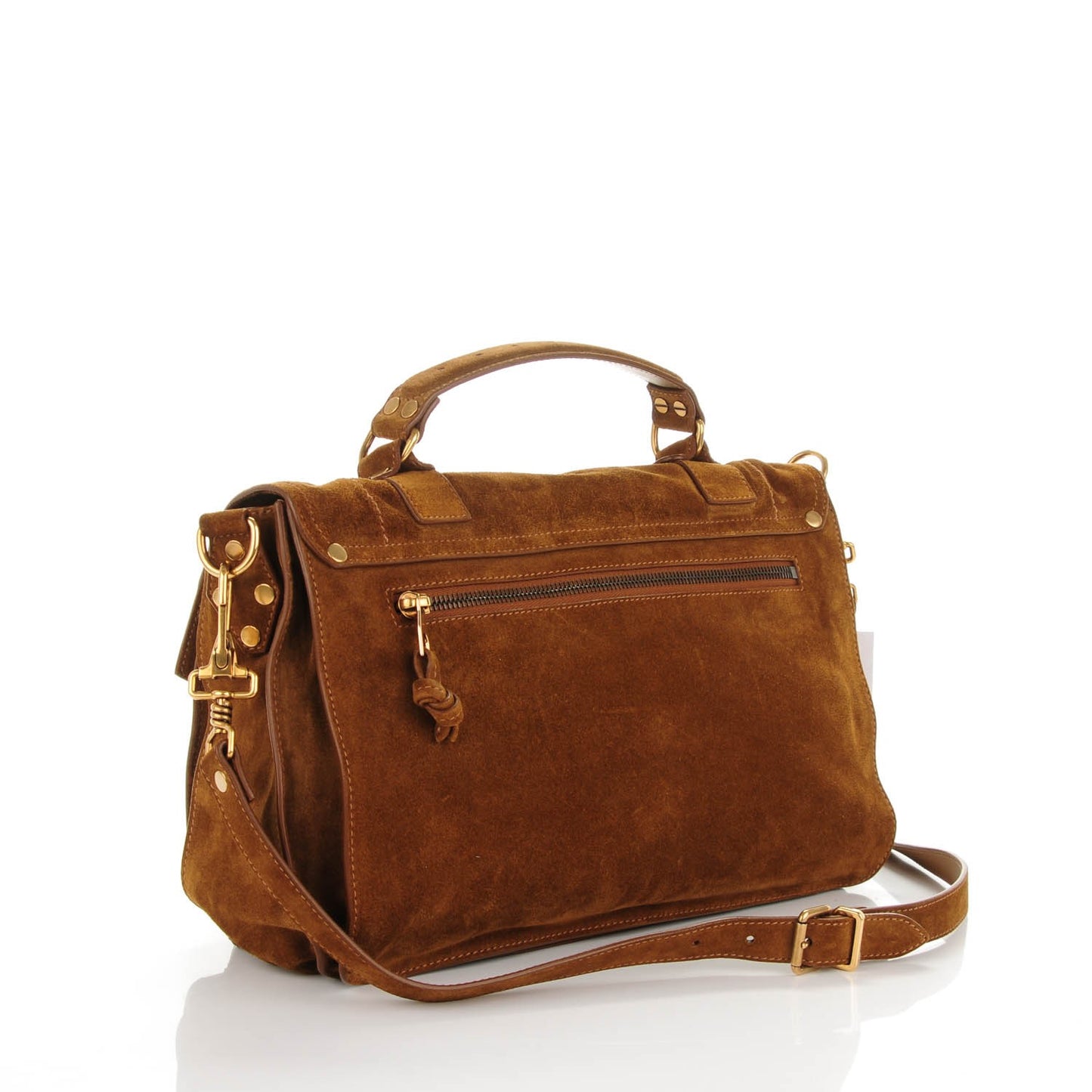 Suede Medium PS1 Satchel Tobacco