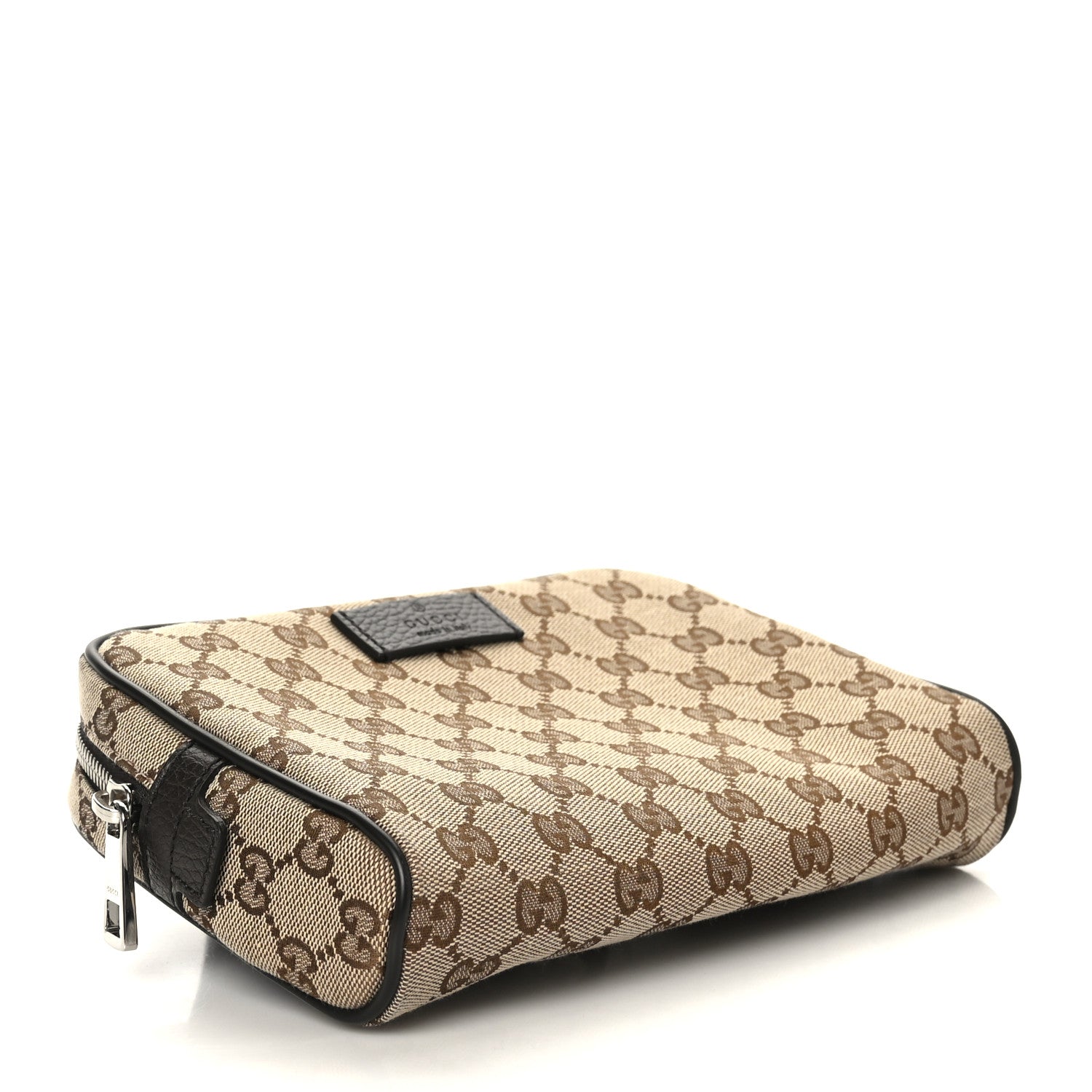 Gucci Monogram Dollar Calfskin Belt Bag Beige Ebony Testa di Moro Marrone Scuro 4 of 10