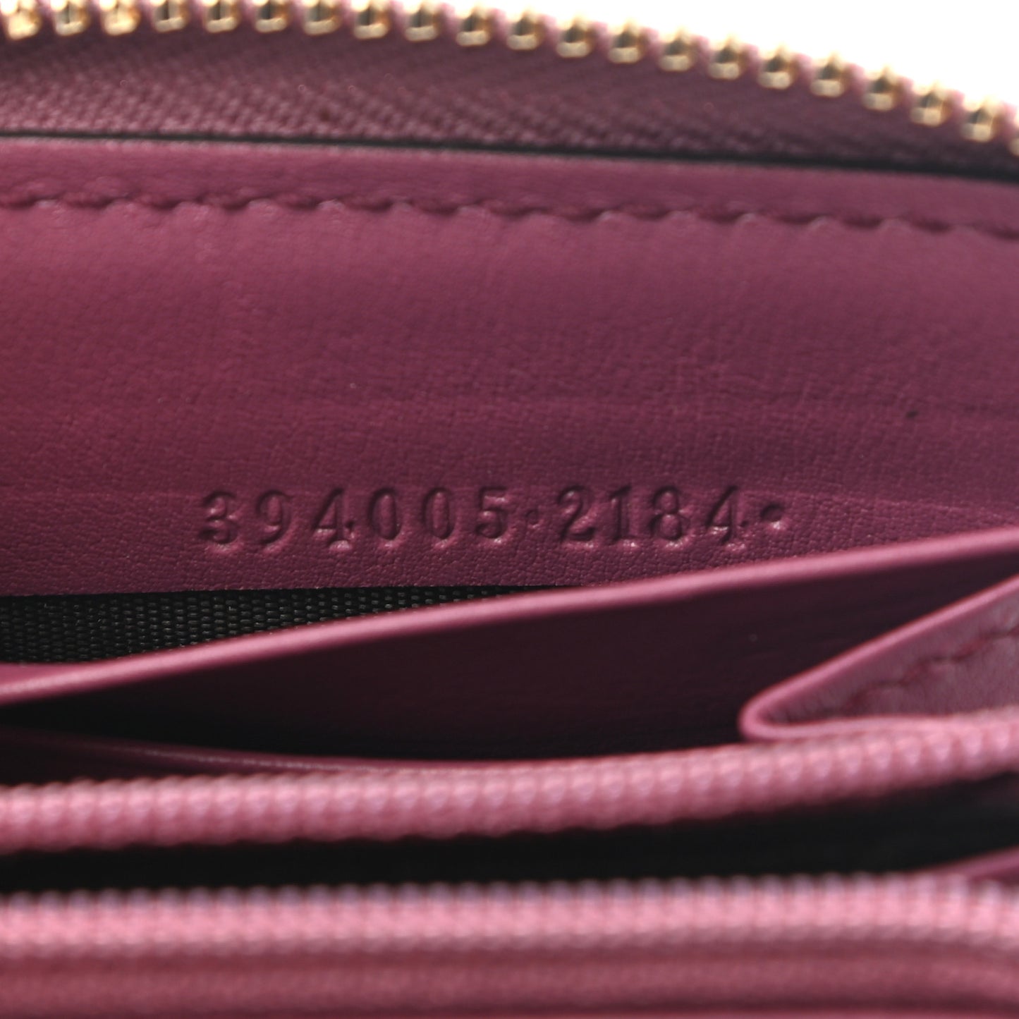 Guccissima Bree Zip Around Wallet Purple