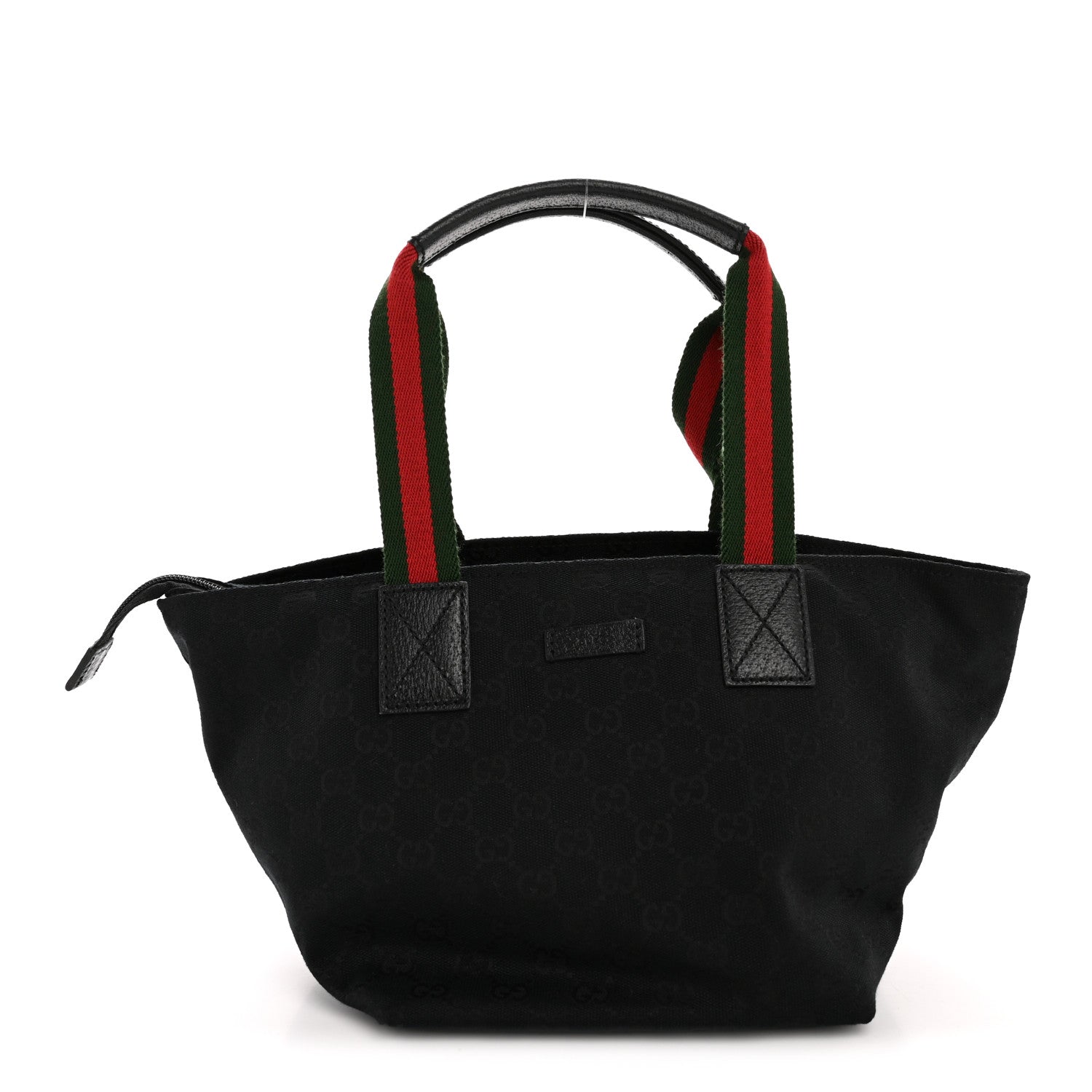 Gucci GG Monogram Small Web Handle Bucket Tote Black 1 of 11
