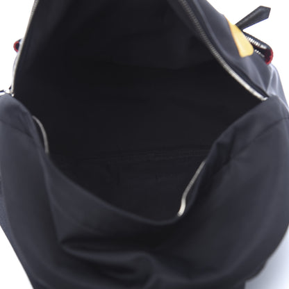Fendi Nylon Vitello Elite Monster Eyes Rounded Backpack Black Yellow 4 of 9