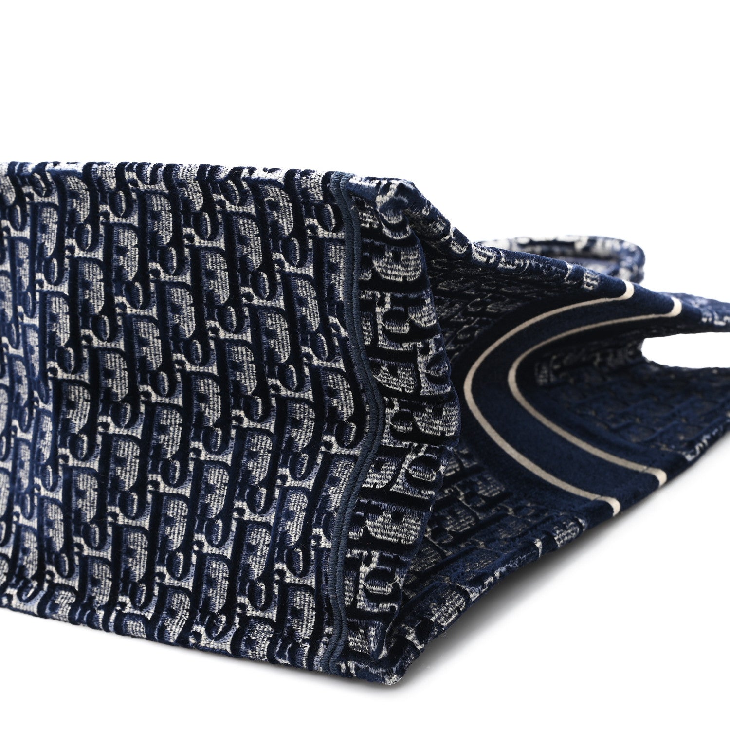 Christian Dior Oblique Velvet Large Book Tote Blue Multicolor 10 of 11