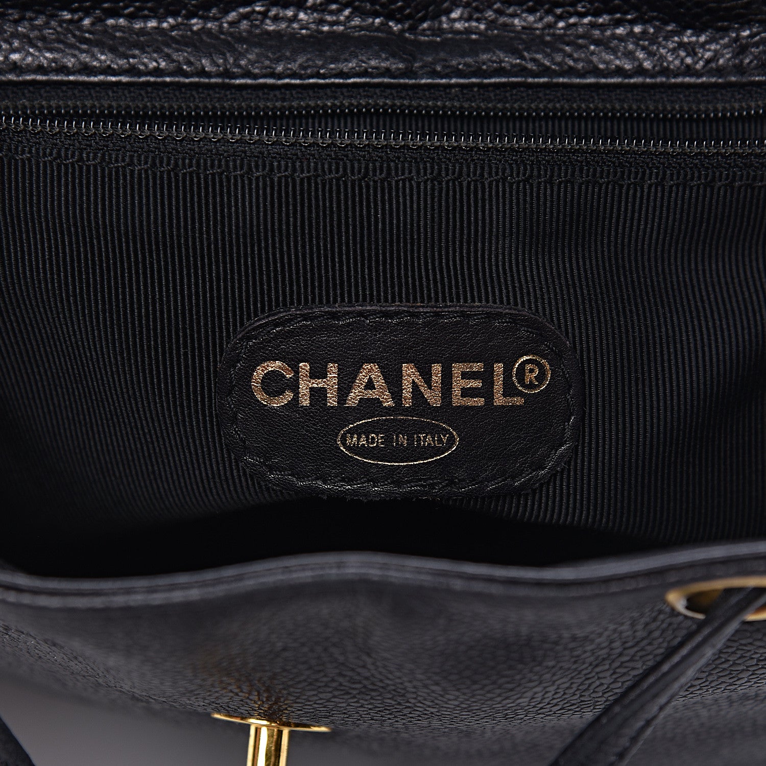 Chanel Caviar CC Backpack Black 6 of 12