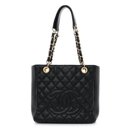 Chanel Caviar Quilted Petit Shopping Tote PST Black 1 of 16