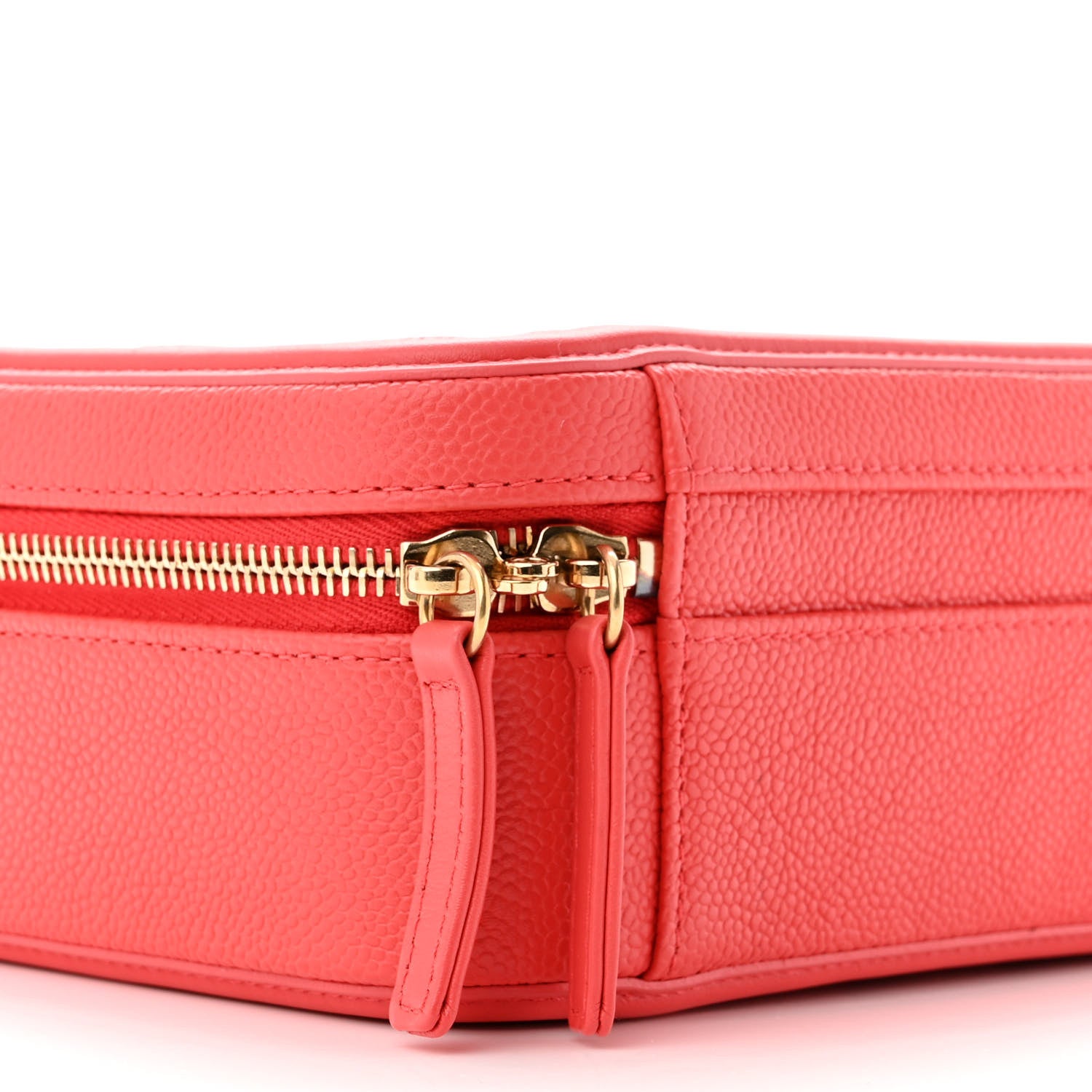 Chanel Caviar Quilted Medium CC Filigree Vanity Case Coral 8 of 10