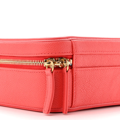 Chanel Caviar Quilted Medium CC Filigree Vanity Case Coral 8 of 10