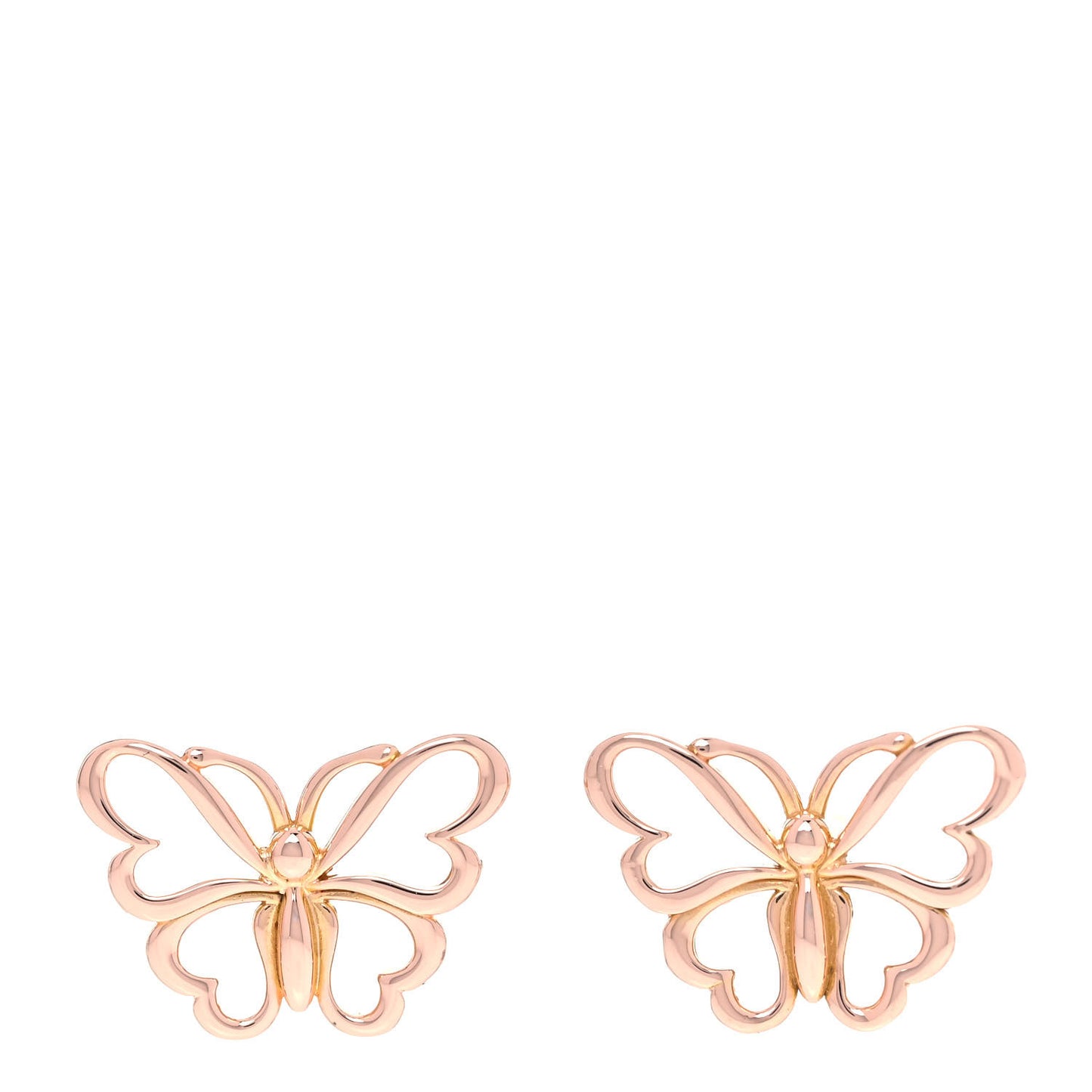 18K Rose Gold Butterfly Earrings