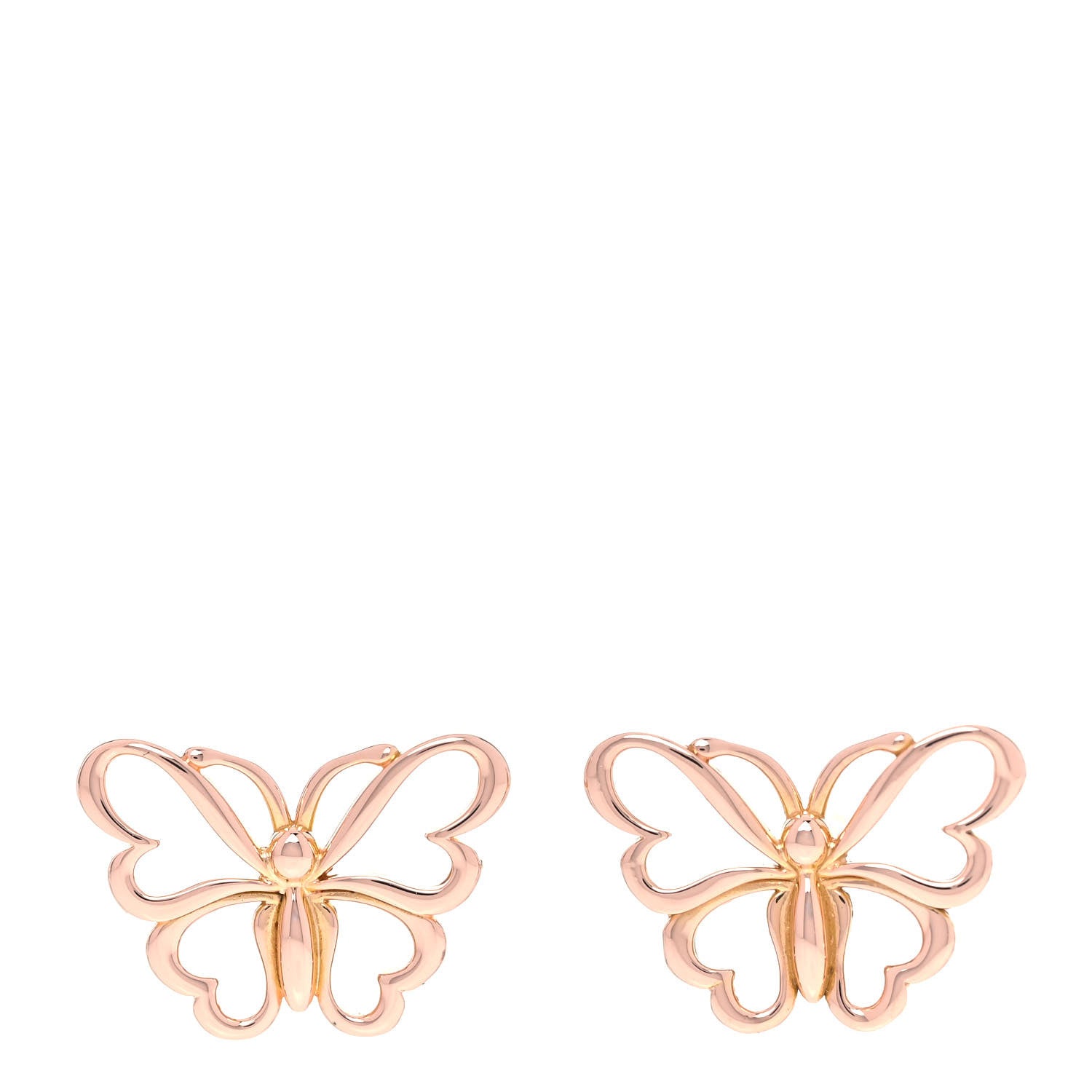 Tiffany 18K Rose Gold Butterfly Earrings 1 of 3
