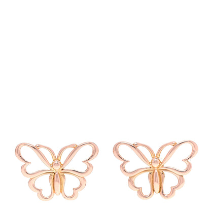 Tiffany 18K Rose Gold Butterfly Earrings 1 of 3