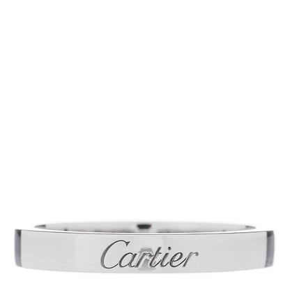 Cartier Platinum 3mm C De Cartier Wedding Band Ring 52 6 1 of 4
