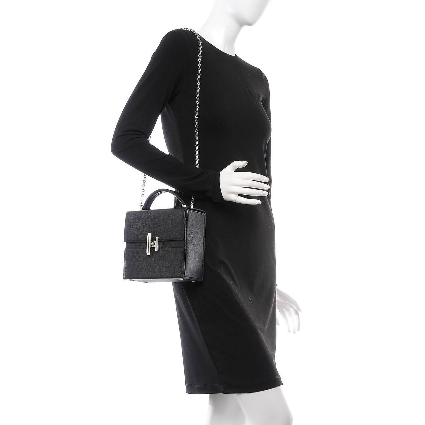 Chevre Mysore Cinhetic Boxy Top Handle Bag Black