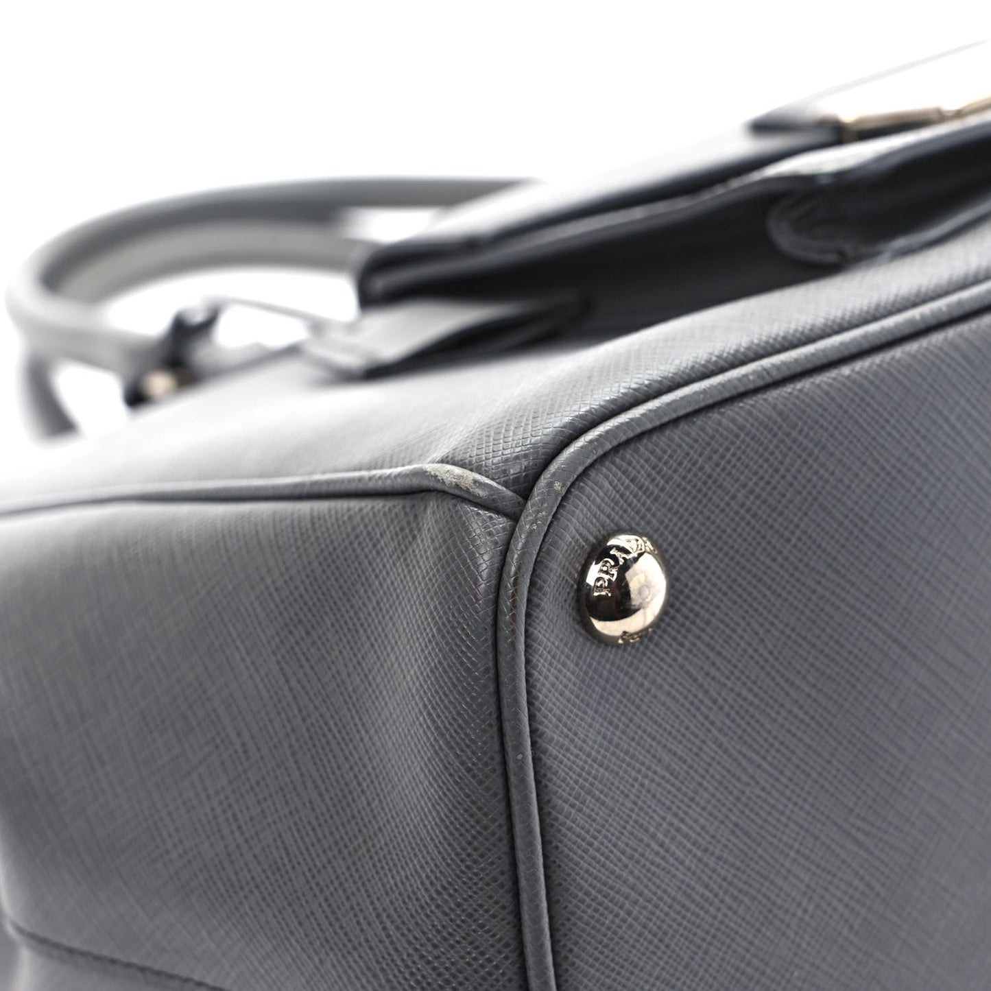 Saffiano Lux Galleria Front Pocket Tote Marmo