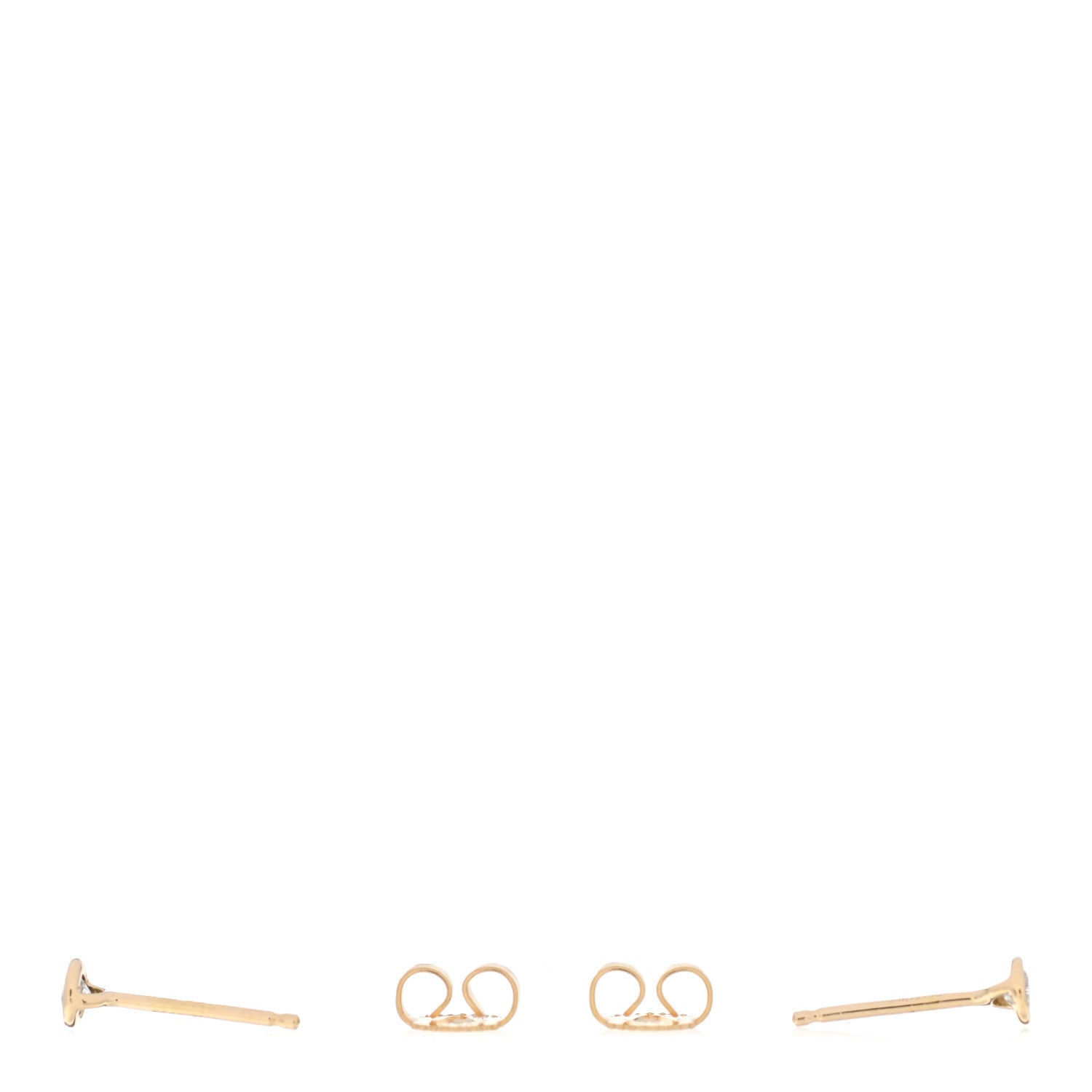 Tiffany 18K Yellow Gold Diamond .20ctw Elsa Peretti Diamonds By The Yard Earrings 3 of 5