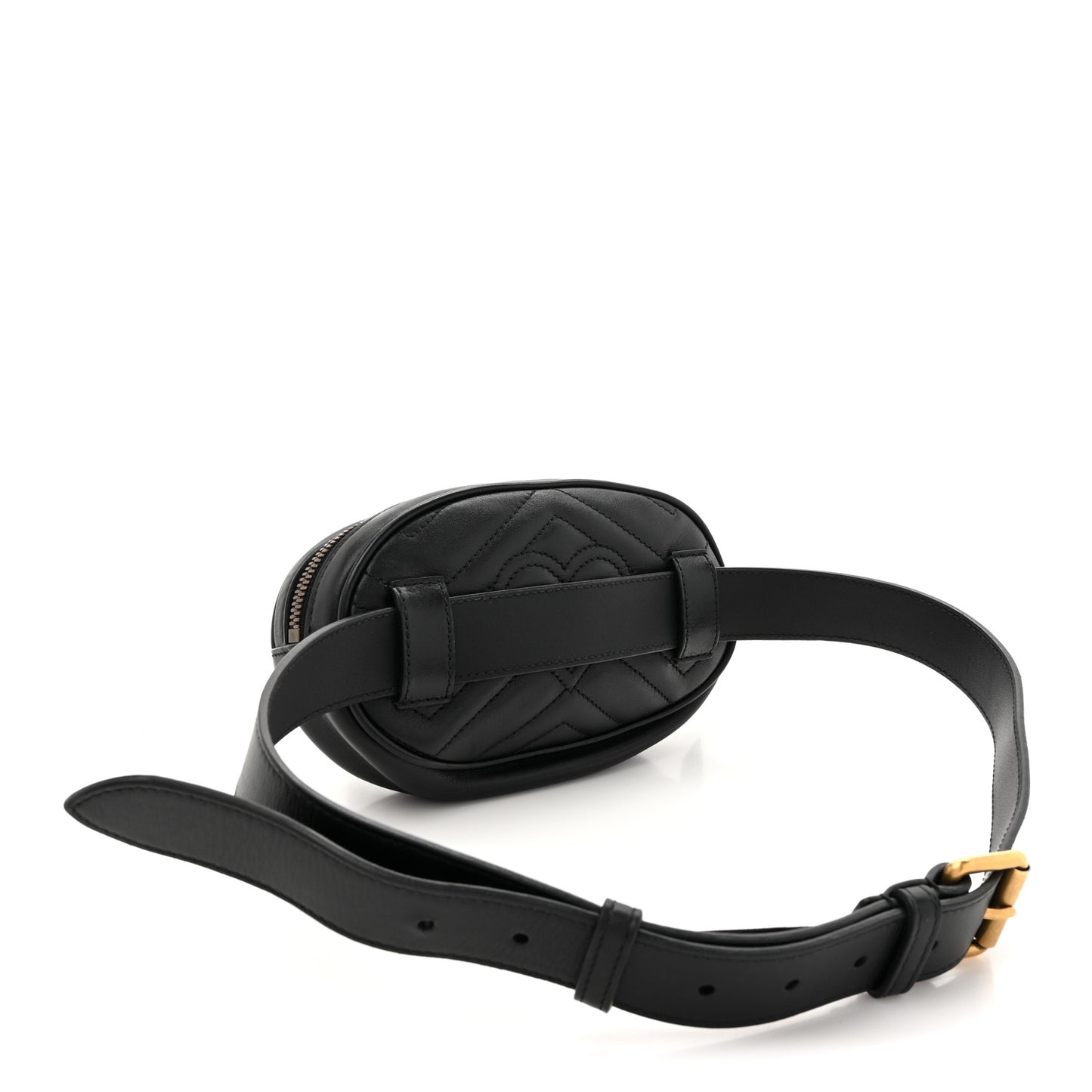 Calfskin Matelasse GG Marmont Belt Bag 85 34 Black