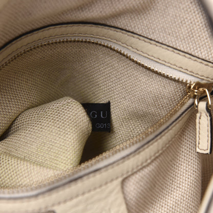 Gucci Pebbled Calfskin Medium Soho Shoulder Bag Off White 8 of 12