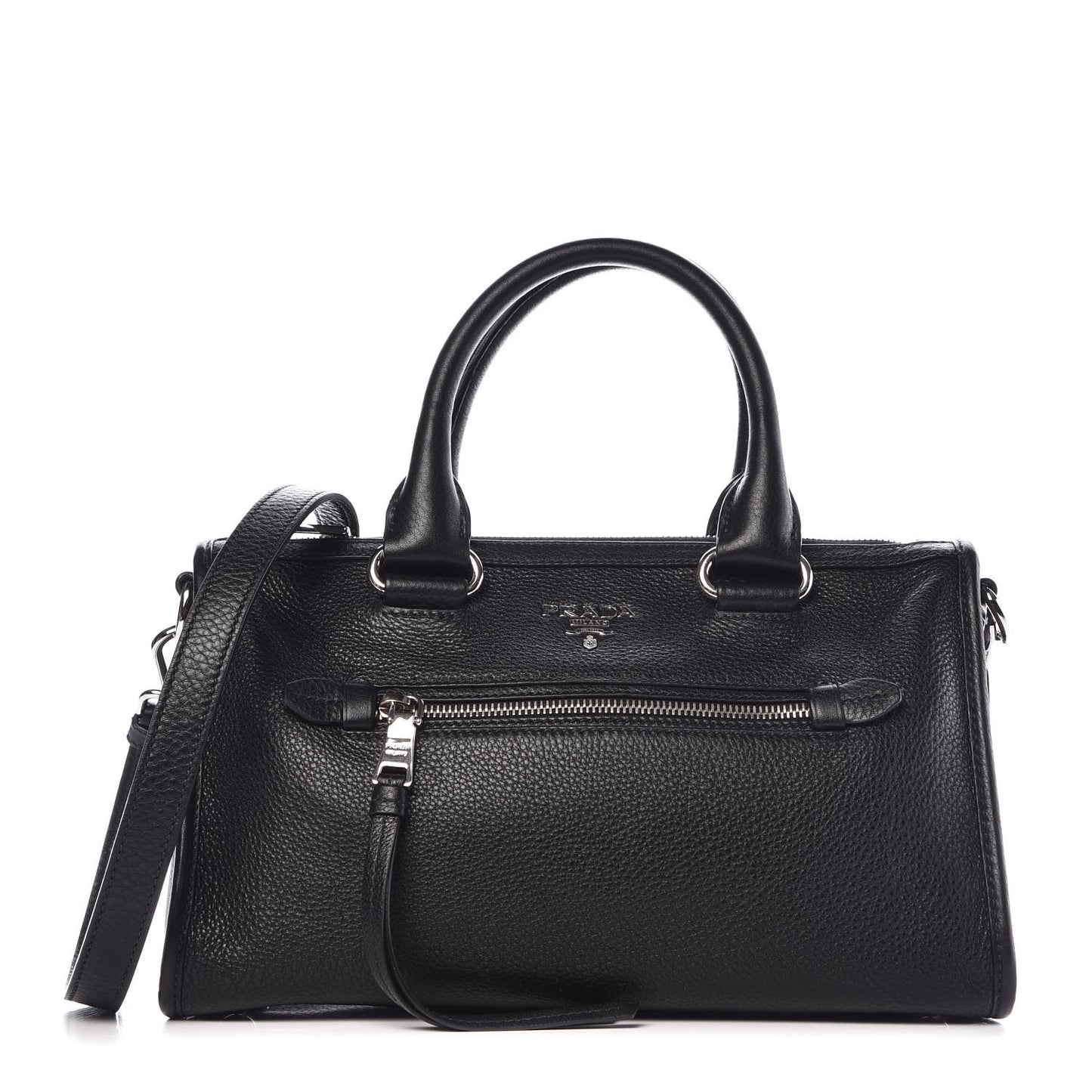 Vitello Phenix Top Handle Bag Black