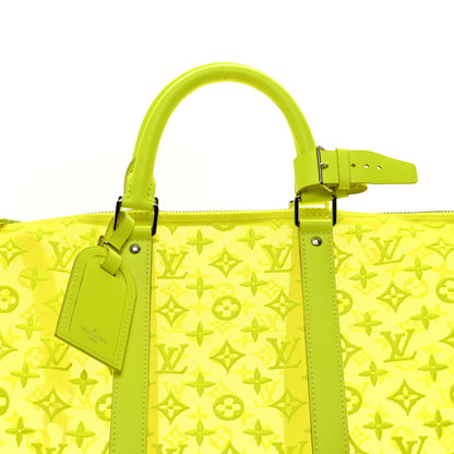 Louis Vuitton Monogram Fluo See Through Keepall Bandouliere 50 Yellow 5 of 10