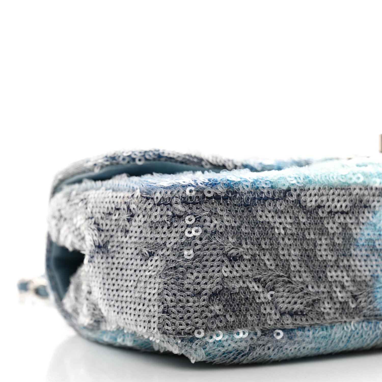 Chanel Sequin Mini Waterfall Flap Light Blue 9 of 10