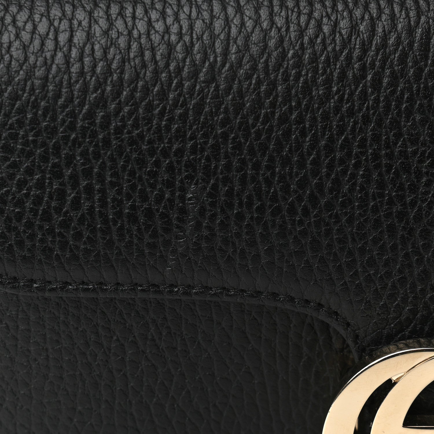 Gucci Dollar Calfskin Small Interlocking G Shoulder Bag Black 11 of 11