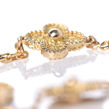 Van Cleef & Arpels 18K Yellow Gold 5 Motifs Vintage Alhambra Bracelet 5 of 6