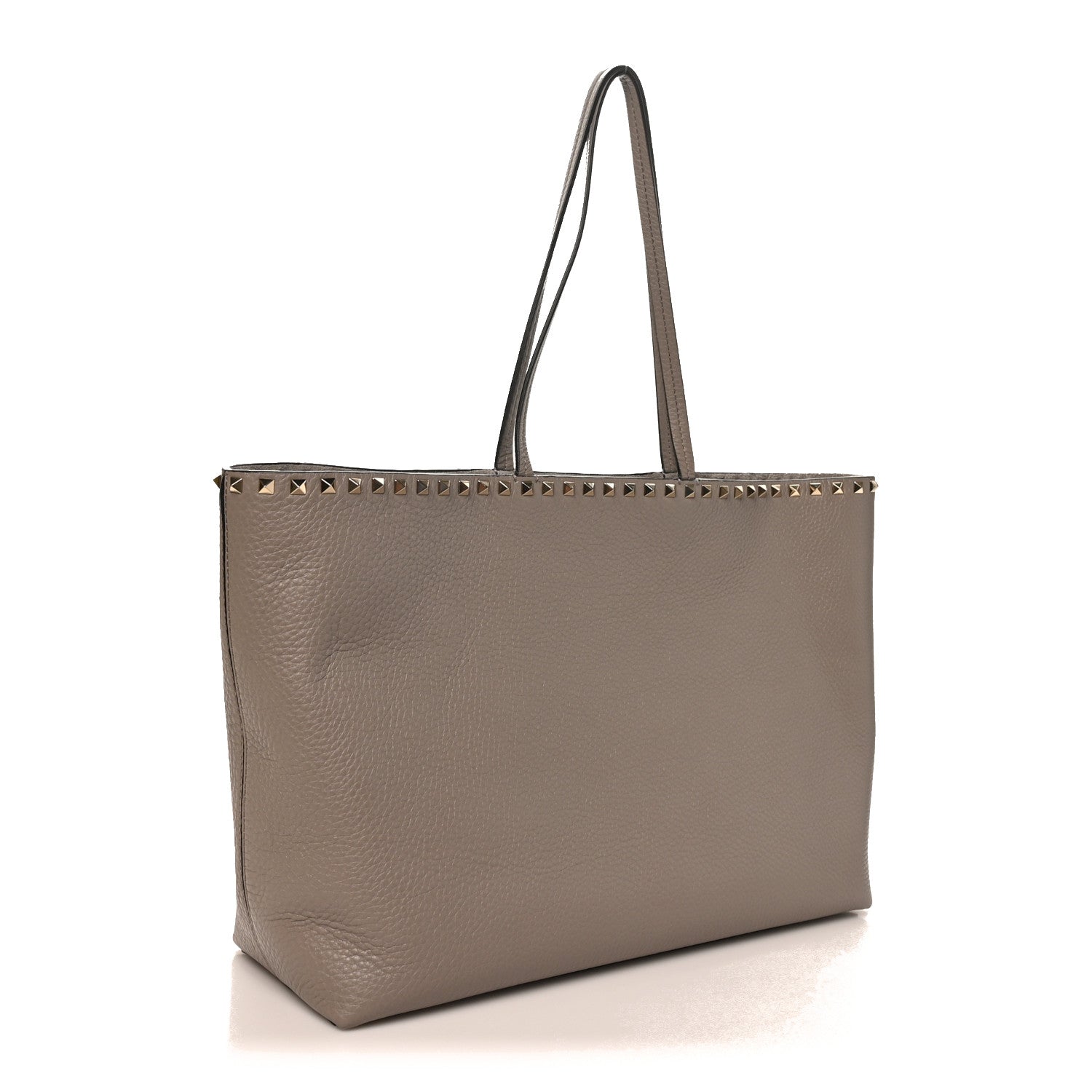 Valentino Garavani Grained Calfskin Rockstud Shoulder Tote Clay 3 of 9