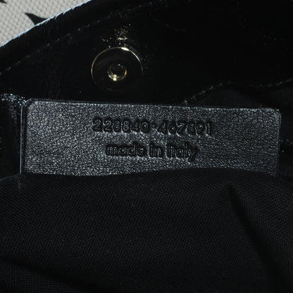 Saint Laurent Patent Leather Canvas Poppy Print Large Roady Hobo Black 7 of 7