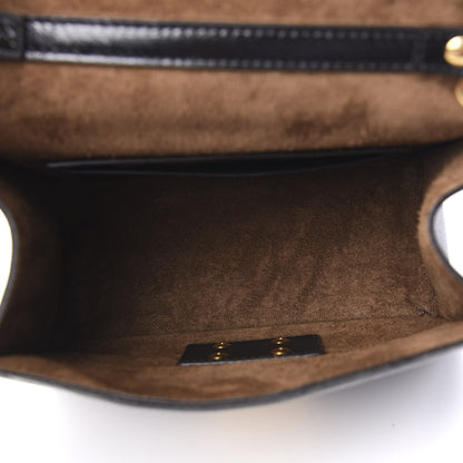 Fendi Agnello Old Shine Chamois Embossed Small Kan U Shoulder Bag Black Rovere Multicolor 4 of 8