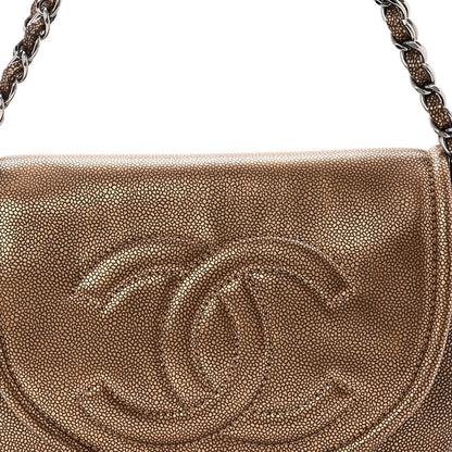 Chanel Metallic Caviar Half Moon Large Flap Bronze 8 of 11