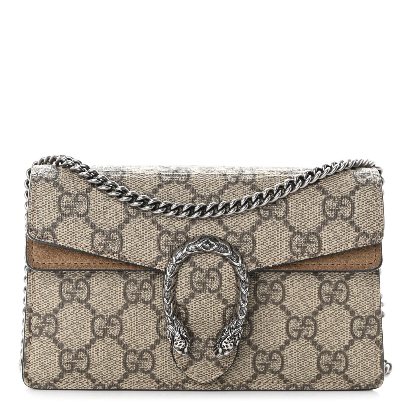 GG Supreme Monogram Super Mini Dionysus Shoulder Bag Taupe