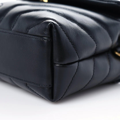Saint Laurent Calfskin Y Quilted Monogram Toy Loulou Crossbody Bag Black 8 of 9