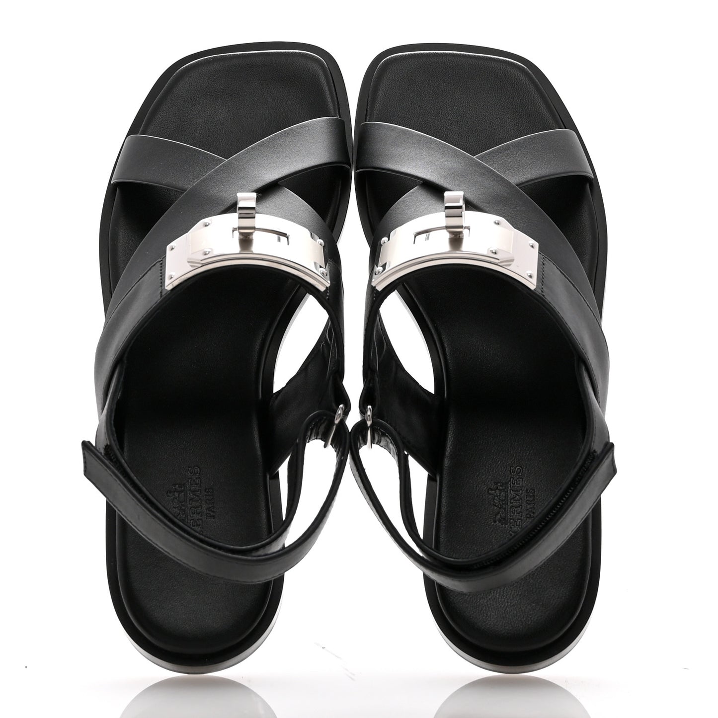Calfskin Womens Ines Sandals 38 Black