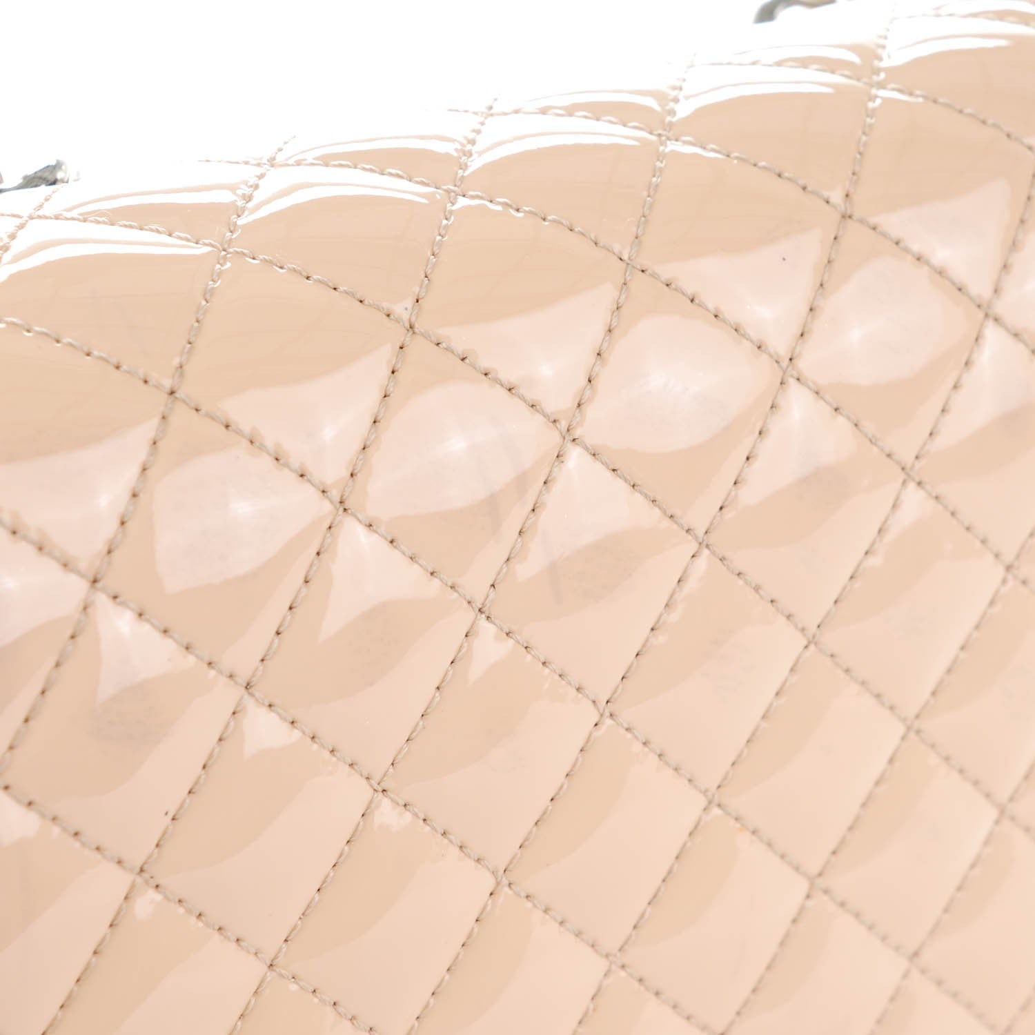 Chanel Patent Calfskin New Medium Boy Flap Plexiglass Beige 10 of 12
