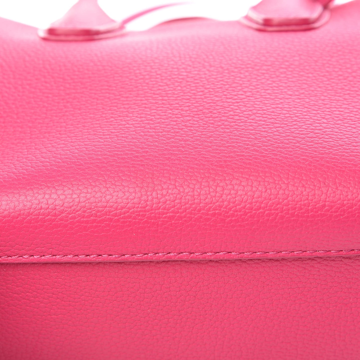 Grained Calfskin Mini Milla Tote Beetroot Pink