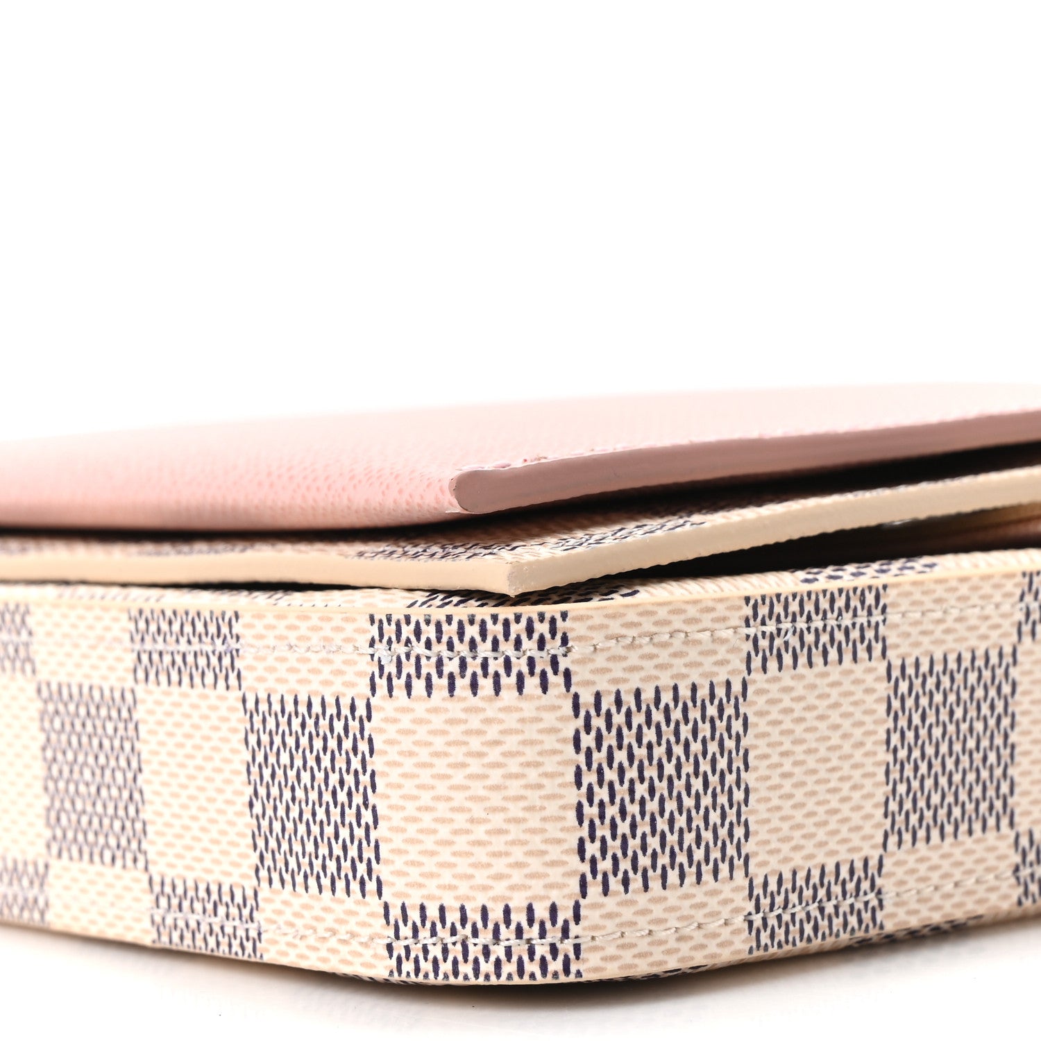 Louis Vuitton Damier Azur Pochette Felicie Chain Wallet Rose Ballerine 14 of 14