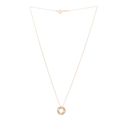 Tiffany 18K Rose Gold Diamond Atlas Pierced Pendant Necklace 3 of 5