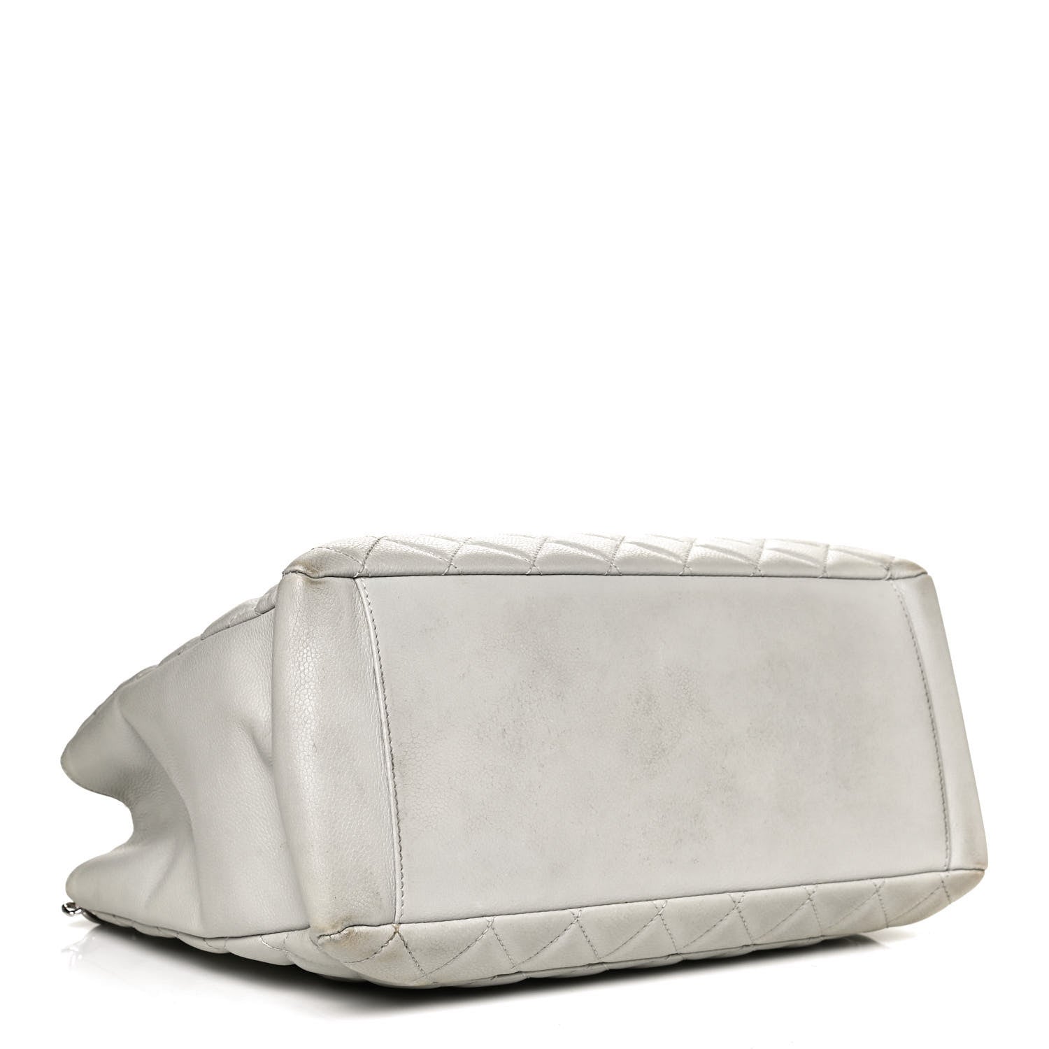 Chanel Caviar Quilted Grand Shopping Tote GST Light Grey 4 of 12