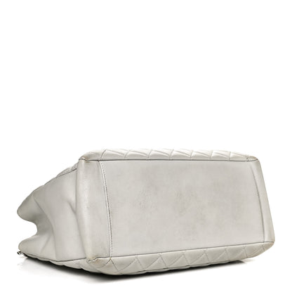 Chanel Caviar Quilted Grand Shopping Tote GST Light Grey 4 of 12