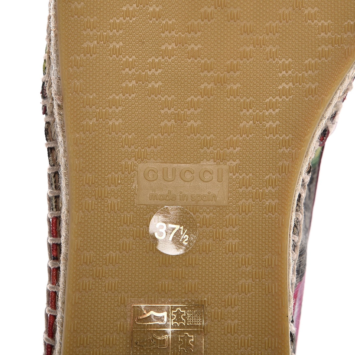 GG Supreme Monogram Blooms Espadrilles 37.5 Beige Multicolor Dry Rose
