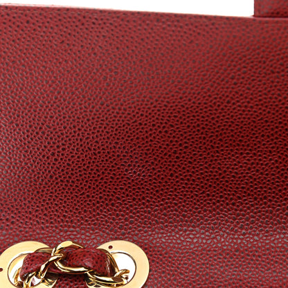 Chanel Caviar Quilted Jumbo Single Flap Bordeaux 8 of 11