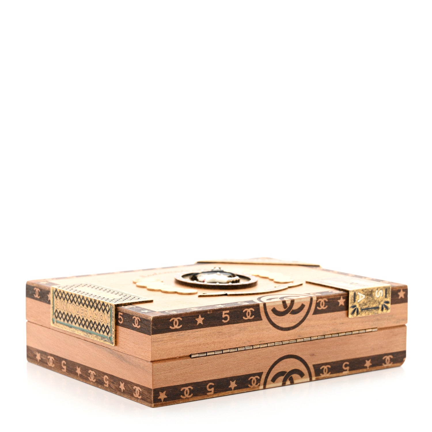 Chanel Wood Havana By Night Cigar Box Minaudiere Brown 4 of 12