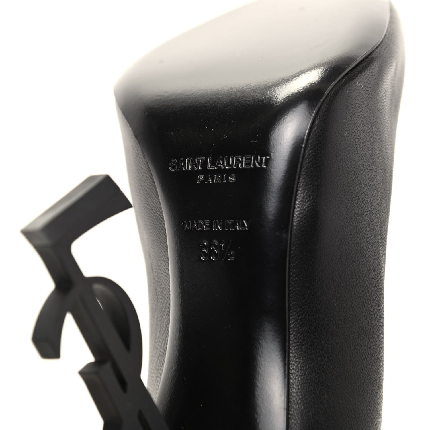Saint Laurent Calfskin Opyum 110 Pumps 38.5 Black 7 of 9