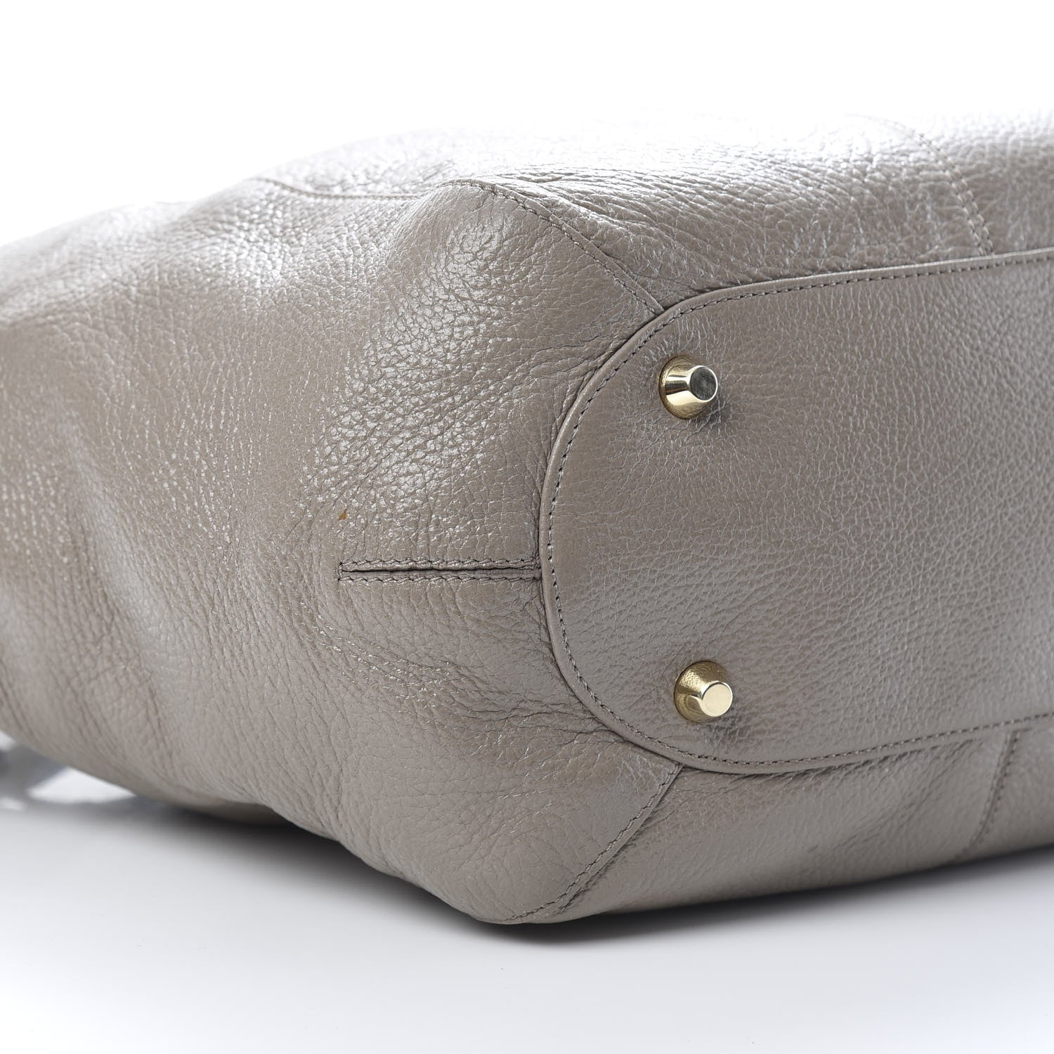 Jimmy Choo Glossy Grained Deerskin Anna Shoulder Bag Moonstone 8 of 10