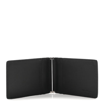 Salvatore Ferragamo Calfskin Gancini Embossed Bi-Fold Wallet Black 5 of 7