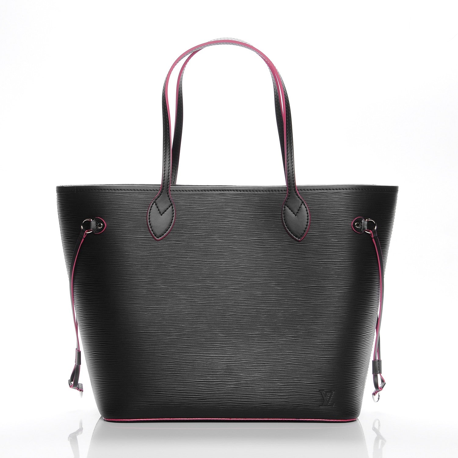 Louis Vuitton Epi Neverfull MM Black Hot Pink 3 of 11