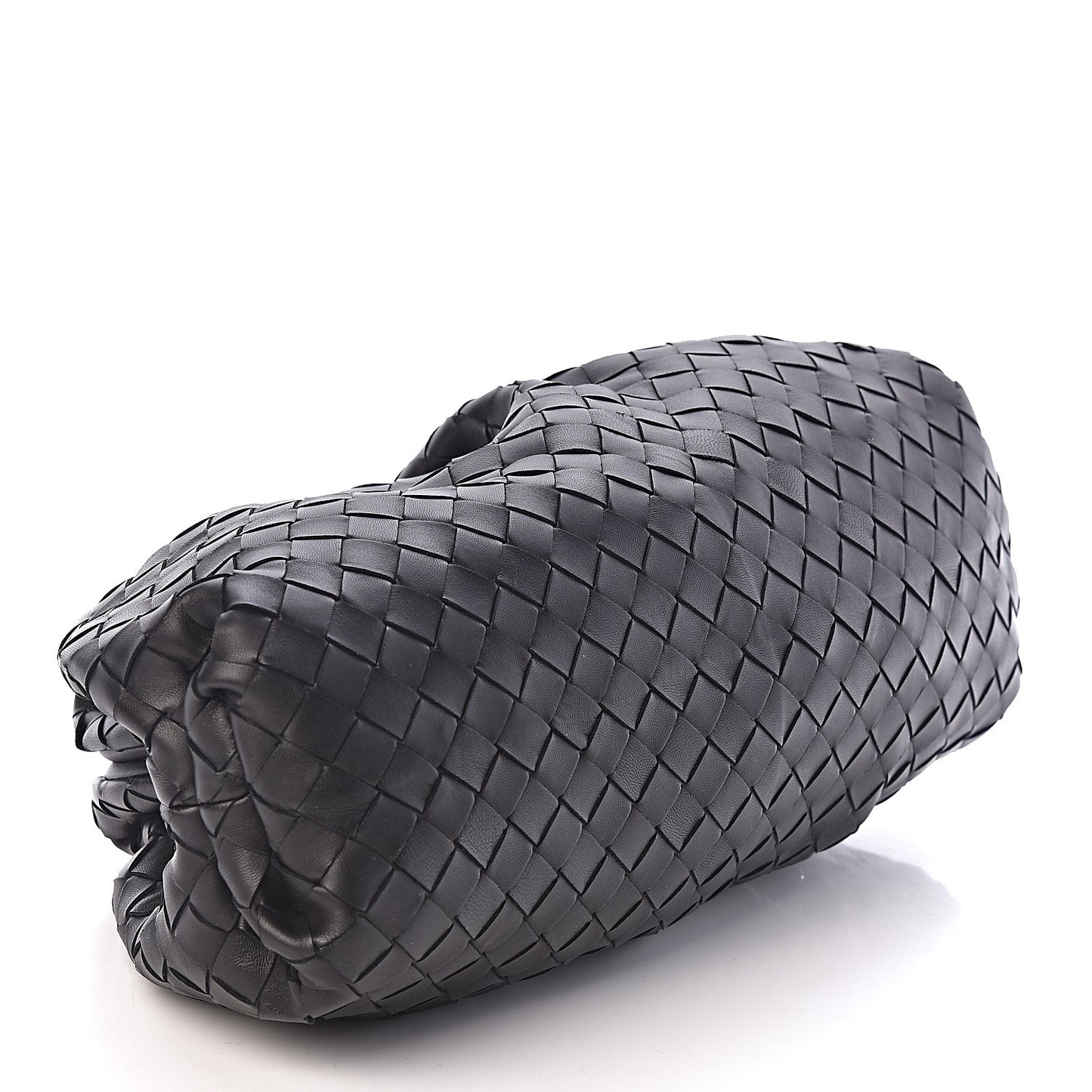 Nappa Maxi Intreccio The Pouch Oversized Clutch Black