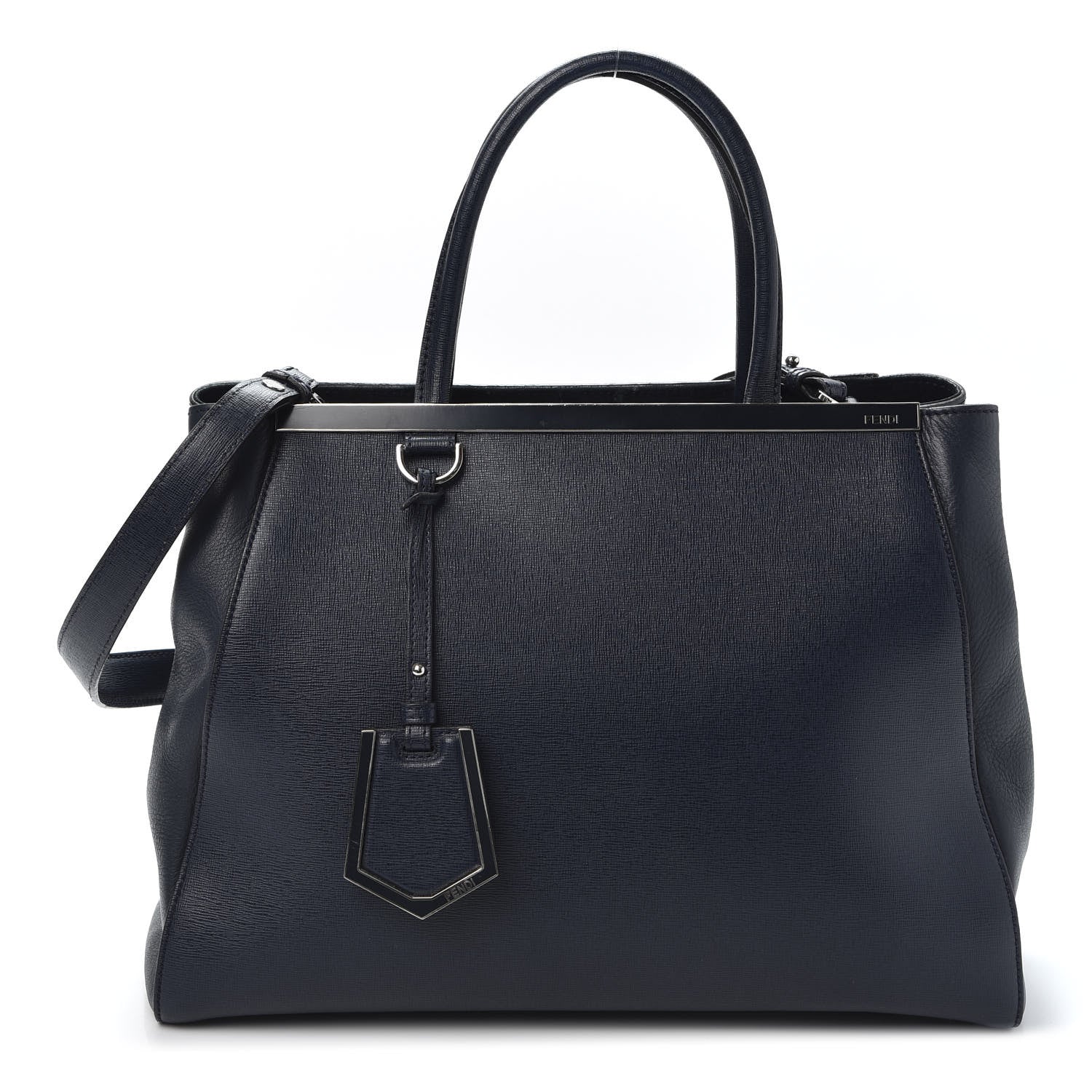 Fendi Vitello Elite Regular 2Jours Tote Lavagna 1 of 11