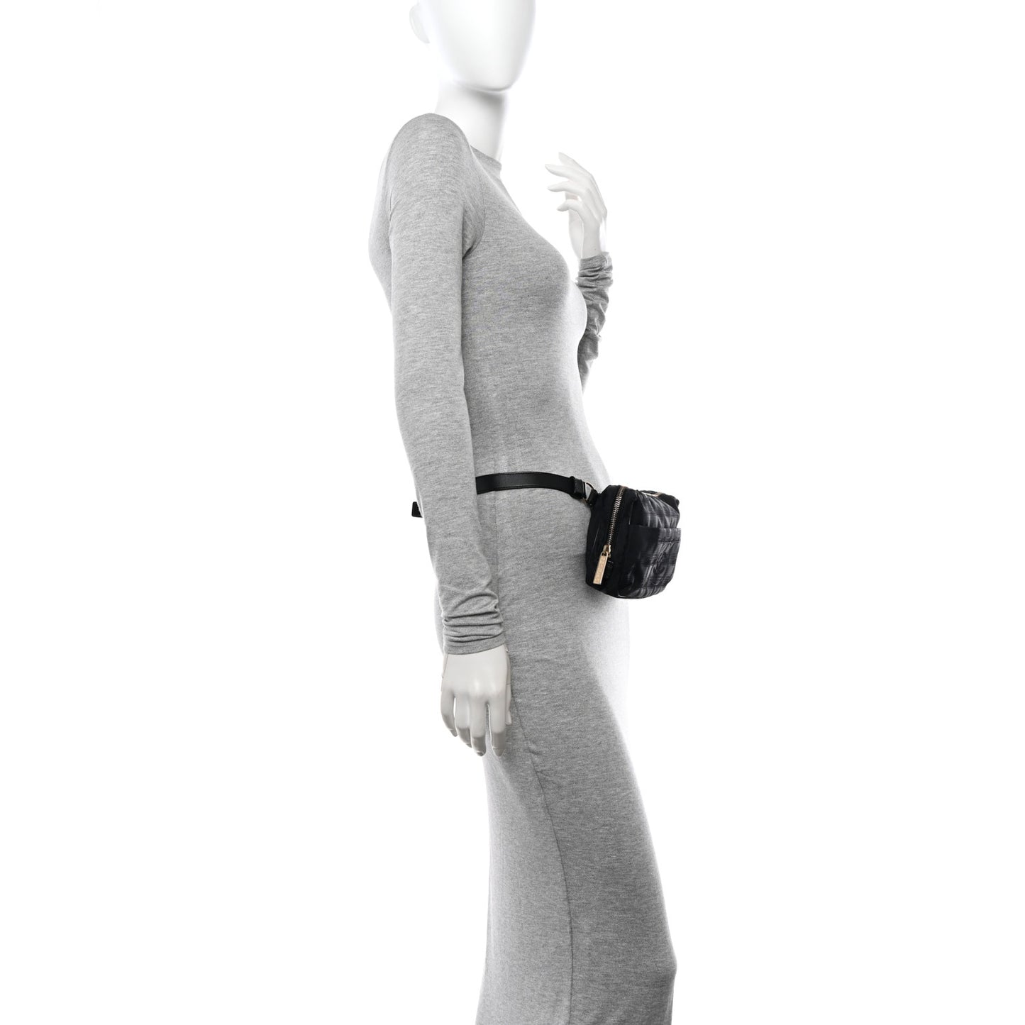 Nylon Sport Waist Bag Black