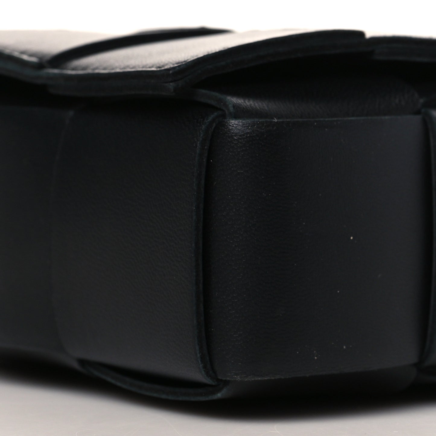Lambskin Maxi Intrecciato Cassette Crossbody Bag Black