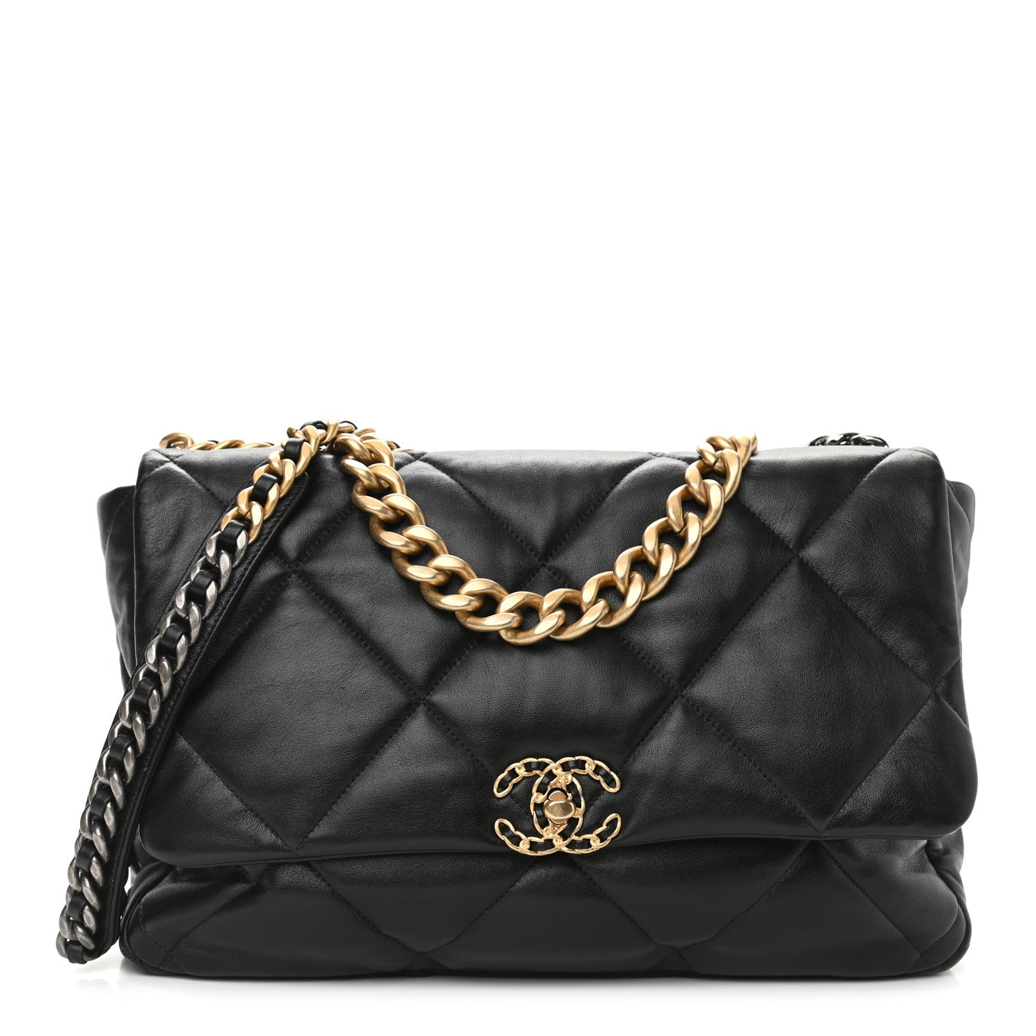 Chanel Lambskin Quilted Maxi Chanel 19 Flap Black 1 of 10